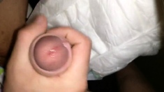 Twink Cumming His Wet Diaper