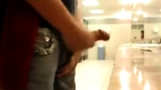 Bigcockflasher - Caught Wanking In Public Restroom