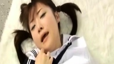 Japanese in uniform sucking cock