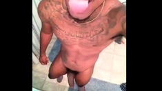Fat Dick Thug Busts A Pulsating Nut
