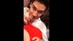 His first cock in his mouth