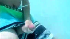 Jerk off under water