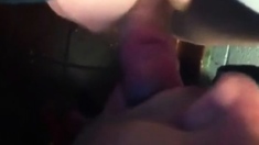 Cum sucker in public wc