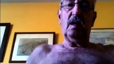 Grandpa Stroke On Webcam