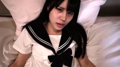 Japanese teen blowjob and hard fuck uncensored