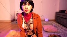 Asian MILF Sucks Big Cock And Jerks Out Cum