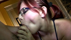 Intense Latina Blowjob Before Doggystyle Sex