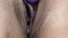 Close up solo beauty toying ass