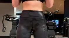 Blonde milf spreading her legs for masturbating