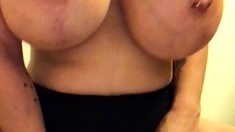 Big boobs milf masturbates with her dildo
