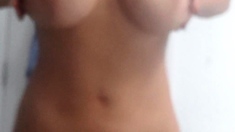 Babe With Big Boobs Masturbates