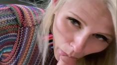 Amateur Blond Give Nice Pov Blowjob