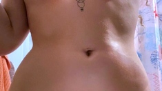 Cute curly brunette solo webcam masturbation