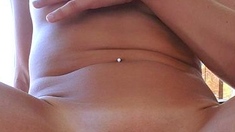 Small tit brunette amateur tugs on a big willie