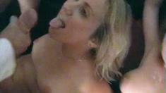 Hot amateur blonde babe blowjob