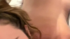 Lovely Amateur teen brunette masturbating outdoor