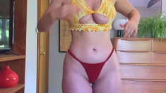 Great Big Boobs On Masturbating Redhead