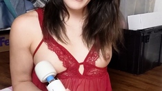 Solo ladyboy masturbation