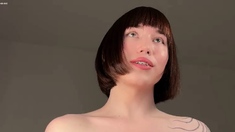 Big Tits Tranny Jerking her Big Hard Cock