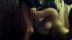 French Threesome Blowjob on Webcam (No Sound)