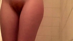 Amateur brunette teen in solo