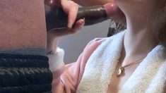 My snowbunny a eater and she take dick