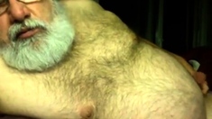 Silver Fox Jacks Off