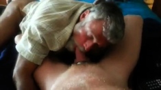Mature Gay Daddy Gives Blowjob
