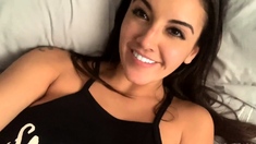 Cute curly brunette solo webcam masturbation