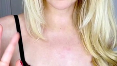 Shaved Pussy Blonde Tasha Reign With Big Boobs Goes Solo