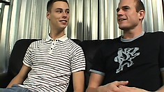 Two hot boys go on a blind date and surrender their big cocks to one another