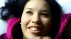 Chubby Sweet Asian Babe Getting A Massive Facial In Closeup