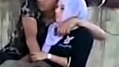 Indonesian- Hijab Girl Fingered