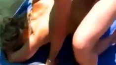Nude Beach - Small Tits Mmf Threesome With Audience