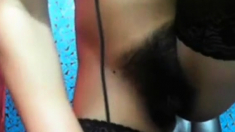 Hairy webcam chick