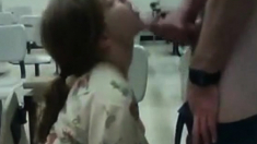 Teen Sucks Cock In Empty Classroom