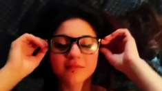 Cum on girl's glasses (napoletana)