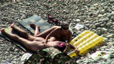 Hidden Camera On Beach Catches White Couple Fucking