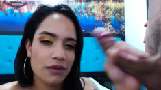 Amazing Hot Babe Give Her Partner A Hot Blowjob