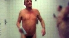 hot group public shower